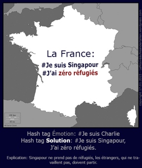 La France - Hashtag Je suis Singapour, J'ai zéro réfugiés